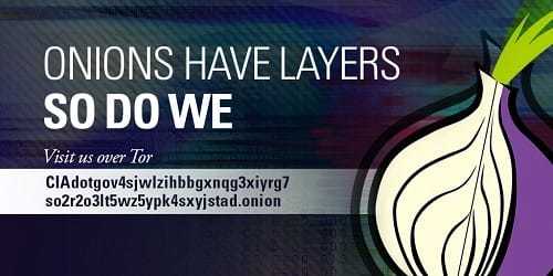 Banner announcing Tor site with a graphic of an onion.